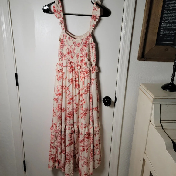 Lost + Wander Paradise Song Maxi Dress | Artisan Red Dress | Boho Cottagecore Sm - Picture 8 of 9